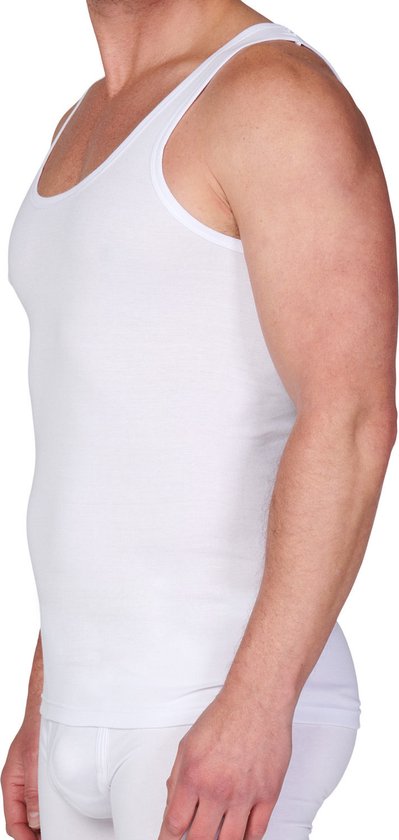 Chemise extra longue Beeren pour homme - singlet - blanc - 3XL