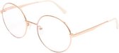 GLAS grace leesbril sterkte +2.50 Rosegoud - Metaal - Retro rond
