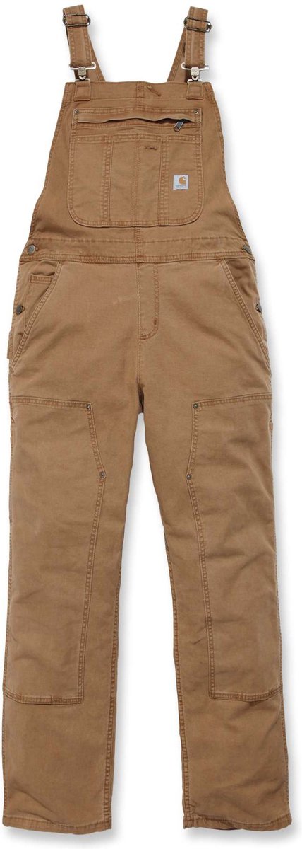 Carhartt Damesbroek met bretels / overall Crawford Bib Overall Carhartt® Bruin