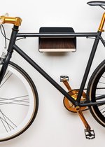 Fiets ophangsysteem zwart met bamboe en EVA foam - Fiets ophangbeugel - Muurbeugel fiets - Fietsbeugel