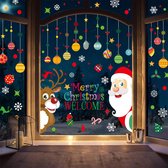 Herbruikbare Kerst-Raamstickers - Kerstmis - Kerstman - Raamsticker - 118 Stuks Decoraties: Rendier, Kerstman, Xmas - Verwijderbare PVC Statische Stickers voor Feestelijke Raamdecoratie