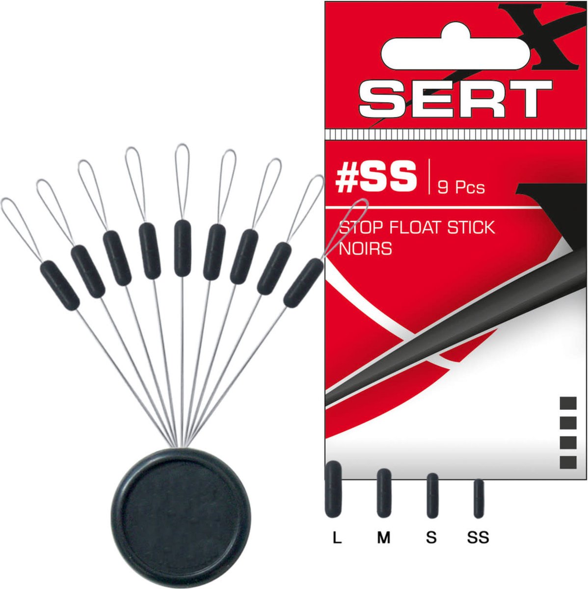 Sert Stop Float Sticks Black - Maat : SS