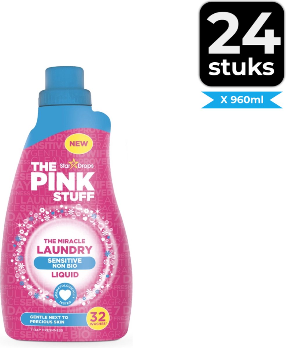 The Pink Stuff The Miracle Wasgel Sensitive 960 ml - Voordeelverpakking 24 stuks