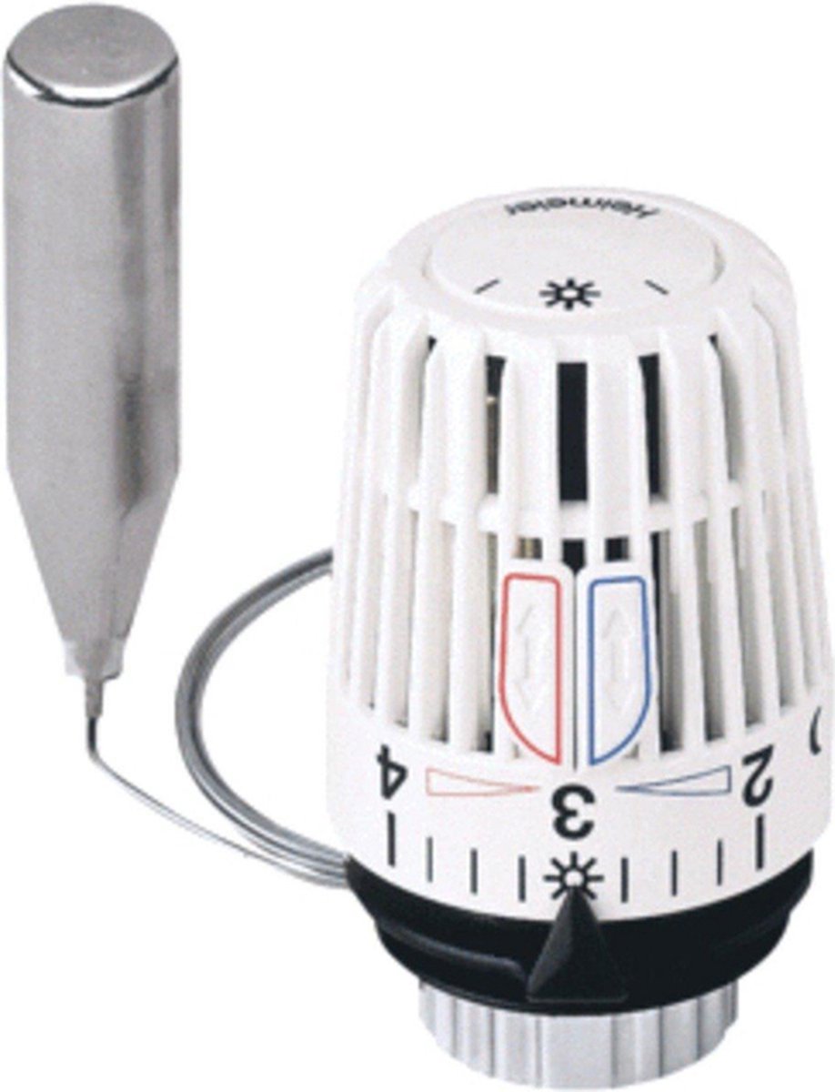 Heimeier Thermostaatkop K M30x1,5 cap. 2m afstandsvoelernulst.