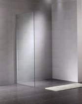 Royal Plaza Adana zijwand 40x200cm voor walk in chroom profiel helder glas met Clean coating