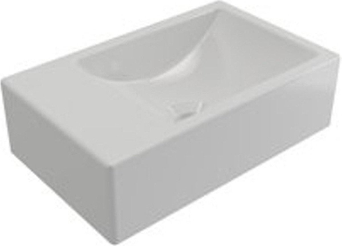 Plieger Houston fontein rechts zonder kraangat 37x23cm wit