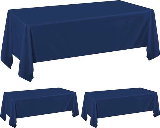 Set De 4 Napperons Rectangulaires Coton Bleu Marine 49x33 Cm – Sets De Table Lavables, Résistants à La Chaleur, Style Élégant