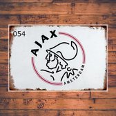 Wandbordje Ajax Amsterdam Voetbal Club