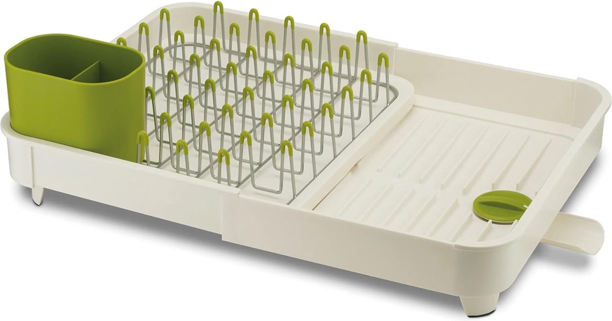 Goedkoopste 85071 Extend uitbreidbaar afdruiprek, metaal, gebroken wit/groen