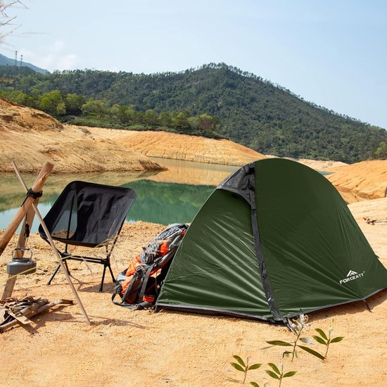 Tent, campingtent voor 1-2 personen, ultralichte koepeltent, waterdicht, 3 seizoenen, snelle opbouw, kleine verpakkingsmaat voor trekking, outdoor, festival, camping. van GEERTOP — afbeelding 4