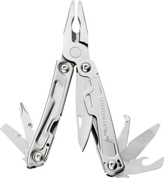 Leatherman Rev multitool - 14 functies - RVS - zilver - blister