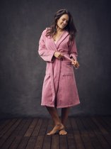 Luxe Badjas Oudroze - Unisex - Luxury Bathrobe - Badjas met capuchon - Badjas Dames - Badjas Heren - Sauna - Giftbox - 100% Katoen - Hoog Absorberend - Super Zacht - Maat M