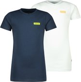 Vingino T-shirt Basic-vneck Jongens T-shirt - Dark Blue - Maat 140