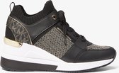 Michael Kors GEORGIE KNIT TRAINER Dames Sneakers - Zwart/Goud - Maat 40