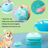 IBBO® - 2xSilicone hond borstel - Dierenborstel - shampoo dispenser - douche/bad - vachtverzorging - borstel - honden wasborstel - borstel met zeep - hond en kat - 2 stuks