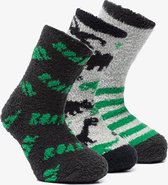 3 paar kinder softy sokken met dino print - Wit - Maat 23/26