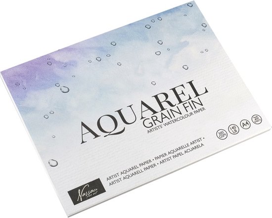 Aquarelblok A4 | 300gr | 20vel | A4 Formaat 21x29,7cm| Aquarelpapier verf - Nassau Fine Art