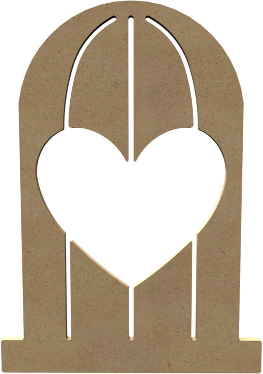 Gomille MDF Figuur Vogelkooi met Hart 26 cm