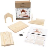 Mangeoire à oiseaux, h: 12,5 cm, profondeur 14,5 cm, 1 pièce, pin