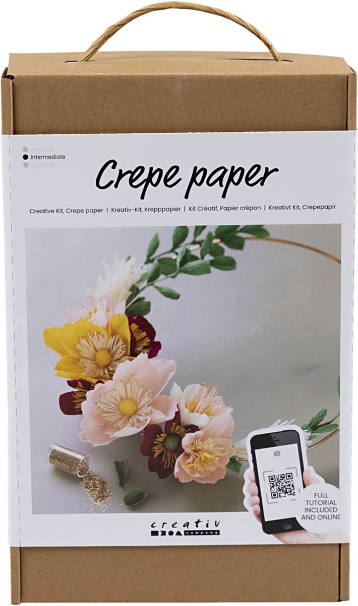 Creativ Company Startersset Crêpepapier Bloemenkrans op Ring