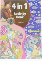 Cahier d'activités 4 en 1 Livre de coloriage A4 pour adultes 56 pages