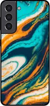 Smartphonica Phone Case pour Samsung Galaxy S21 Plus aspect marbre - Back Cover Marble Case - Vert / TPU / Back Cover adapté pour Samsung Galaxy S21 Plus