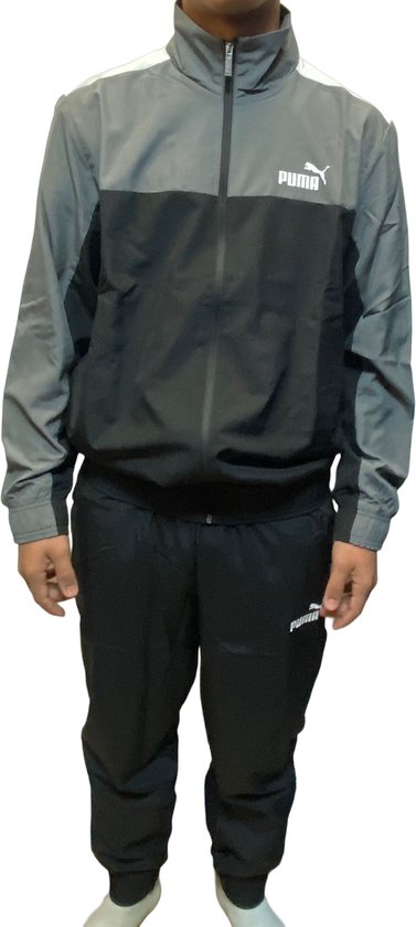 Puma - Woven Suit - Trainingspak - Mannen - Zwart/Wit - Maat XL