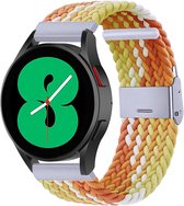 By Qubix 20mm - Braided nylon bandje - Geel - oranje - Geschikt voor Huawei watch GT 2 (42mm) - Huawei watch GT 3 (42mm) - Huawei watch GT 3 Pro (43mm)
