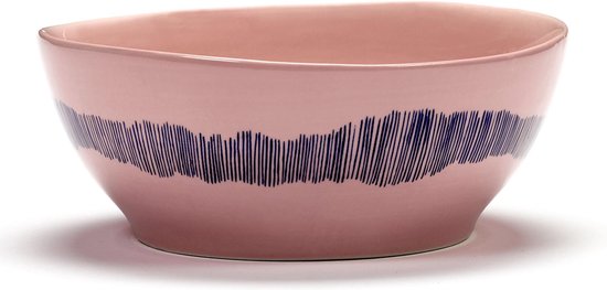 Serax Feast By Ottolenghi Kom Ø18 Pink Stripes Blue