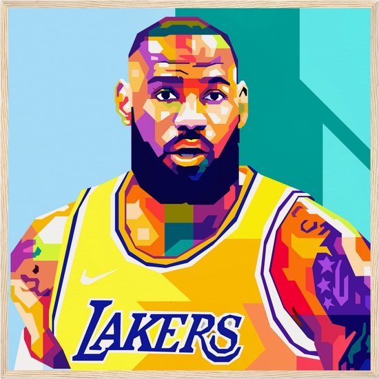 Lebron James poster | posters Lebron James basketbal | 50 x 50 cm |Los Angeles Lakers