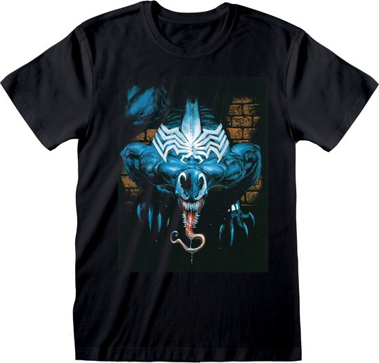 T-Shirt à Manches Courtes Marvel Wall Lurker Zwart Unisexe - L