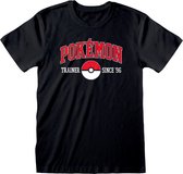 T-Shirt met Korte Mouwen Pokémon Since 96 Zwart Uniseks - XL