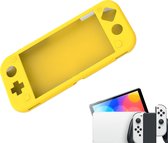 Gadgetpoint | Siliconen Game Console Beschermhoes | Performance Antislip Skin | Softcover Grip Case | Accessoires geschikt voor Nintendo Switch LITE | Geel