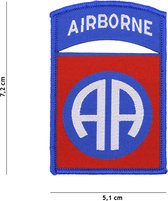 Embleem stof fijn geweven 82nd Airborne