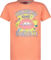 Vingino T-shirt Harloua Meisjes T-shirt - Peach Coral - Maat 128
