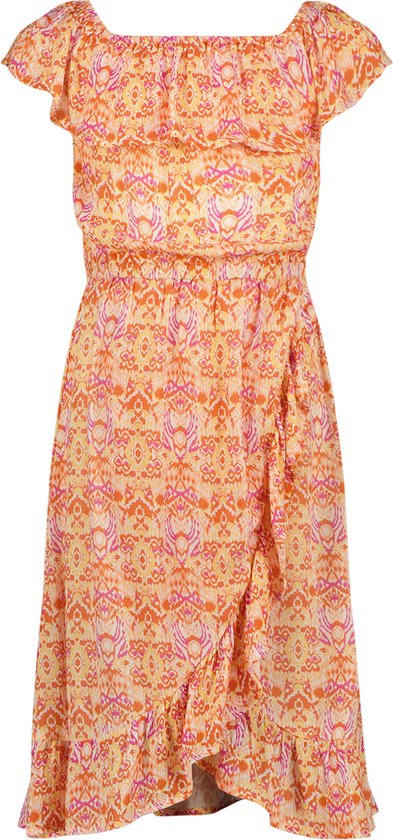 Vingino Midi Dress Peninah Meisjes Jurk - Multicolor Peach - Maat 152