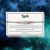 Bixorp "Luck" Cadeau Armband - Edelsteen Armbandje op kaartje - Citrien, Aventurijn & Zonnesteen