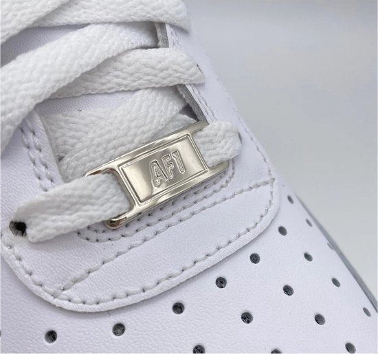 Étiquettes AF1 Sneaker Argent Shiny | Métal | Accessoires pour chaussures - Lacets