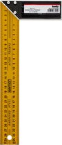 1x Winkelhaak / platte haak geel - 30 cm - aftekenen / meten - handgereedschap - zwaaihaken / winkelhaken