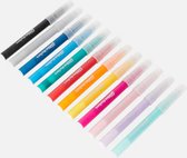 Stylos Grafix Glitter - 12 pièces - Marqueurs - Coloriage - Dessin - Décoration - Créatif - Différentes couleurs - XL - Dès 3 ans