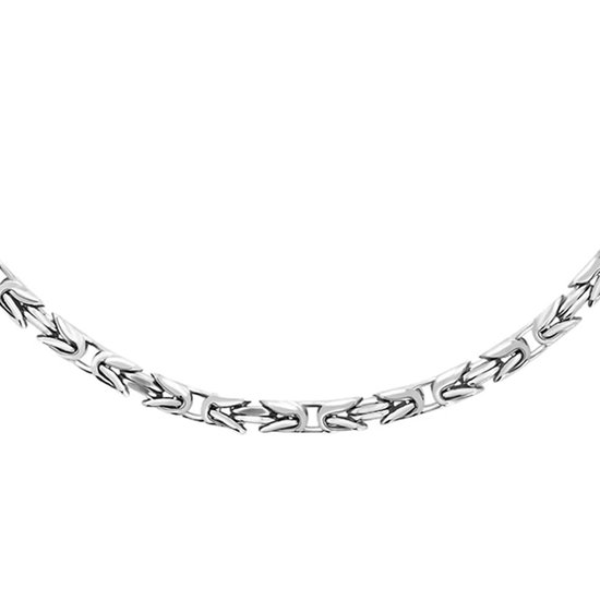 Juwelier Zwartevalk - Zilveren vierkante koningsschakel armband BIZ 60/20cm-