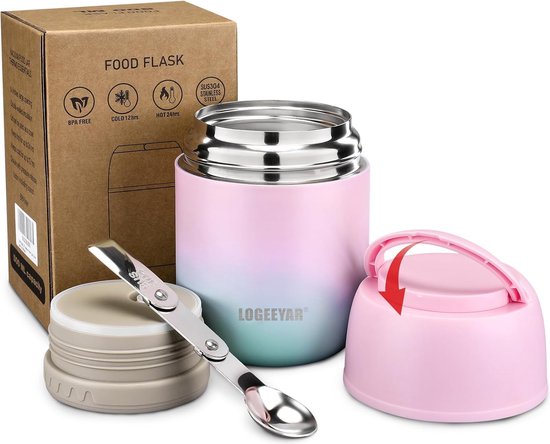 Itslife Thermocontainer voor eten 420 ml, roze Itslife Thermocontainer voor eten 420 ml, roze