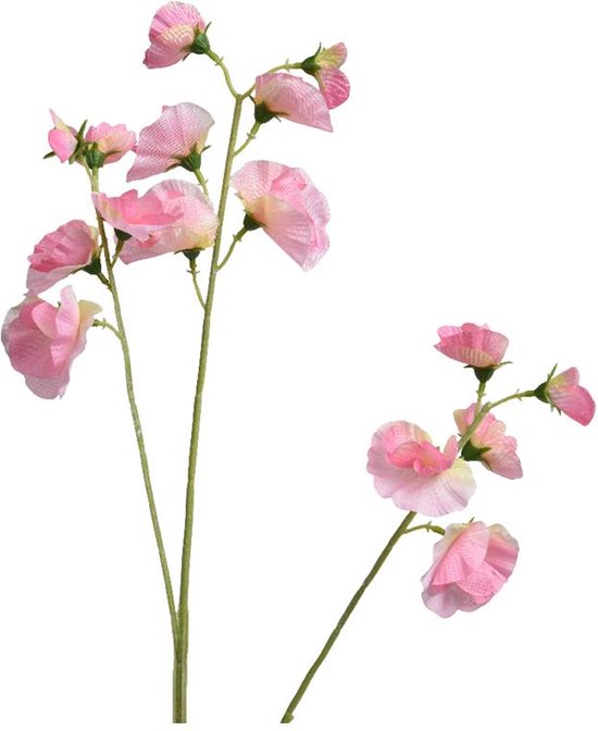 Decoris Kunstbloem Lathyrus polyester 18x5x60cm roze