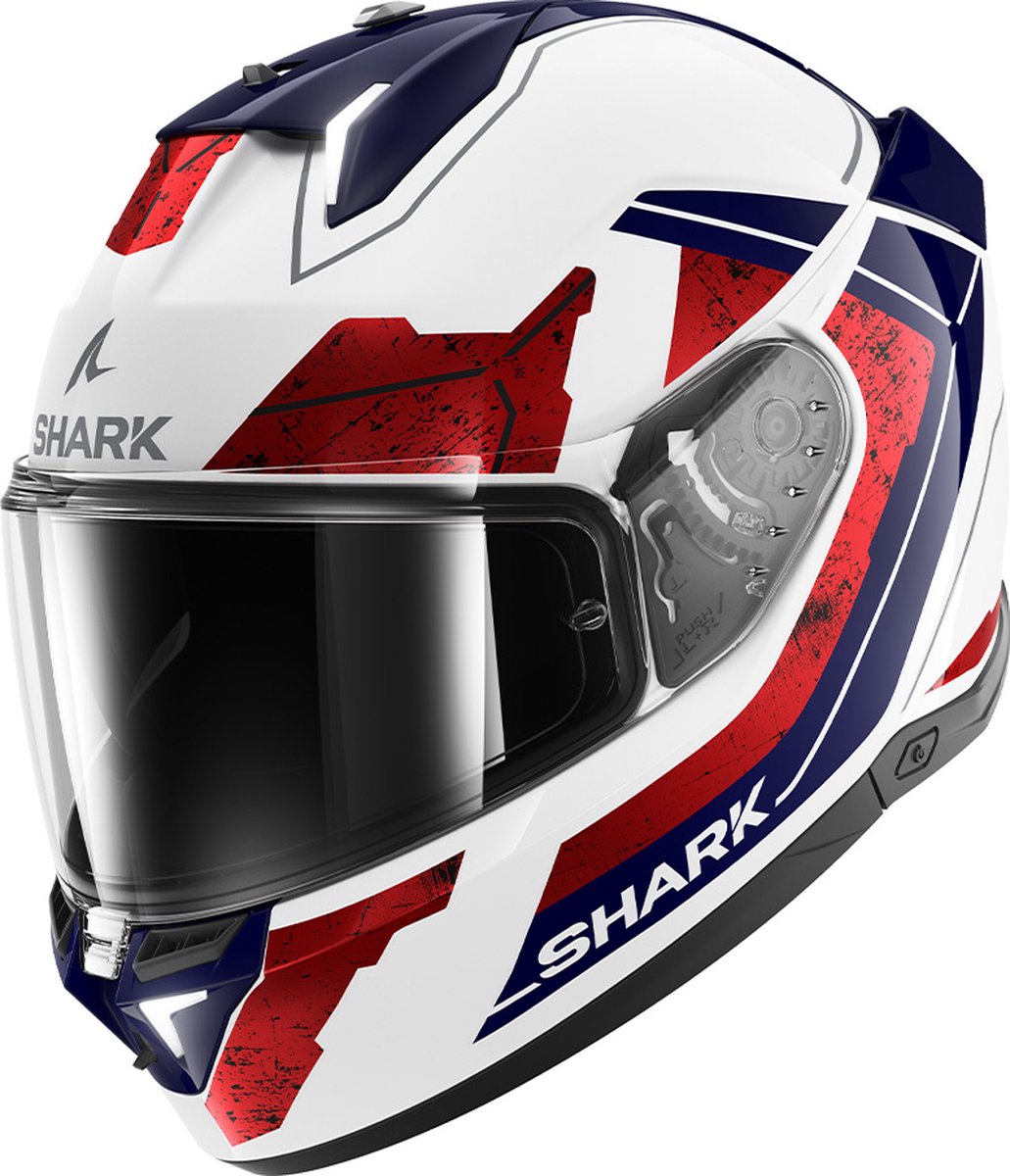 Shark Skwal i3 Rhad White Chrom Red WUR XL - Maat XL - Helm
