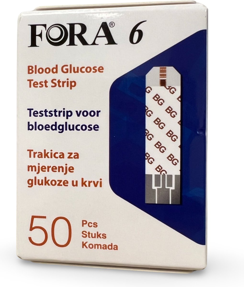 Goedkoopste ForaCare Suisse® - Fora 6 - bloedglucoce teststrips - 50 stuks