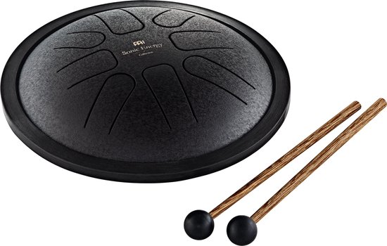 Foto: Meinl sstd1bk small steel tongue drum 7 f minor zwart 