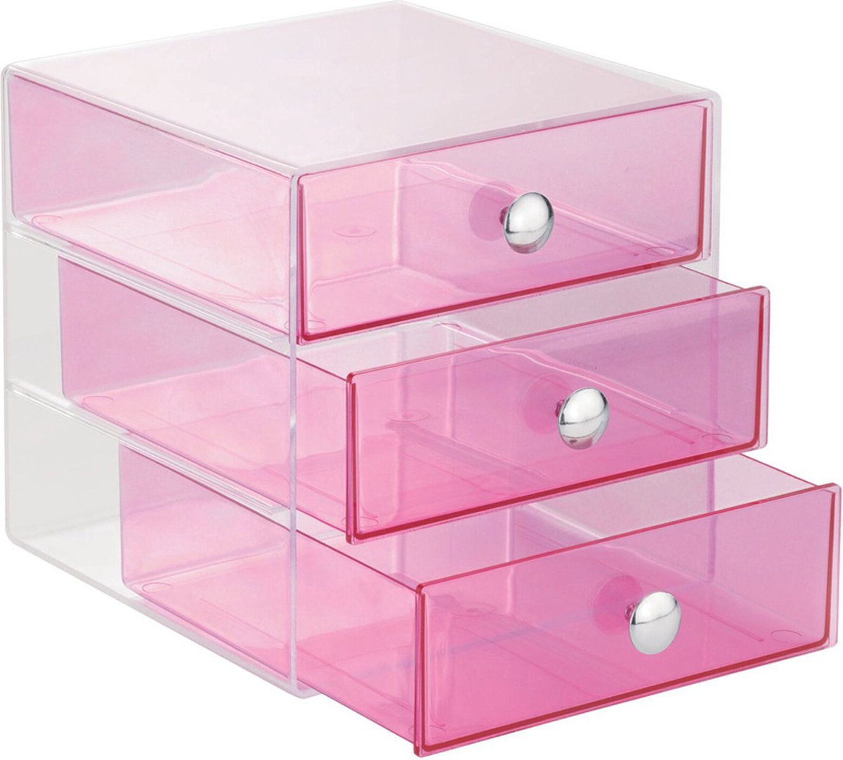 iDesign Make-up kastje roze transparant