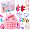 foto van Cadeau voor meisjes van 3, 4, 5, 6, 7, 8, 9, 10 jaar, pop, speelgoed, meisjes, 2-10 jaar, popiet voor kinderen, voor meisjes, sensory tas, popcorn, eenhoorn, meisjes, 2-10 jaar, verjaardag, eenhoorn