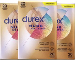 Durex - Condooms - Nude - Latexvrij - 3x 20 stuks