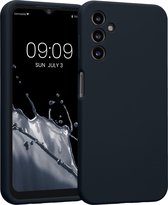 kwmobile telefoonhoesje geschikt voor Samsung Galaxy A14 5G - TPU backcover met siliconen coating - Smartphone case in bosbesblauw
